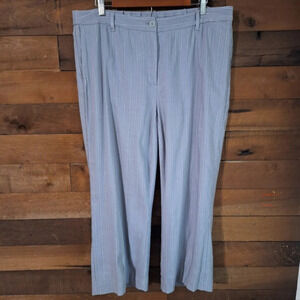 J. Jill Light Gray Pinstripe Trousers